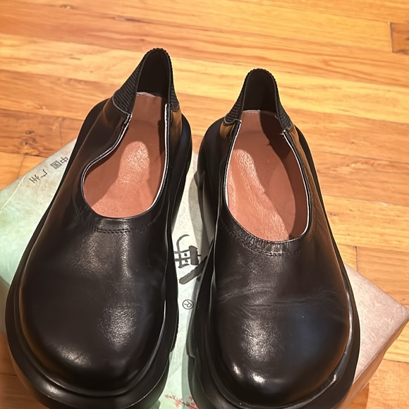 Black Chunky Sole Loafers - Picture 4 of 6
